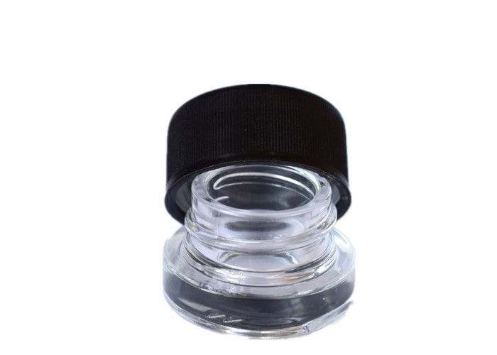 Durable Transparent Concentrated Container , 5ml Dab Glass Jar With Child Proof Lid